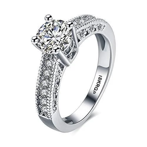 Women’s fancy ring-Etnico Rhodium-Plated Adjustable Ring (Women) - FL162