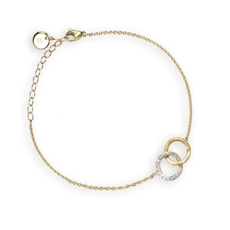 Women’s simple bracelet-Jaipur Collection 18K Yellow and White Gold Diamond Bracelet