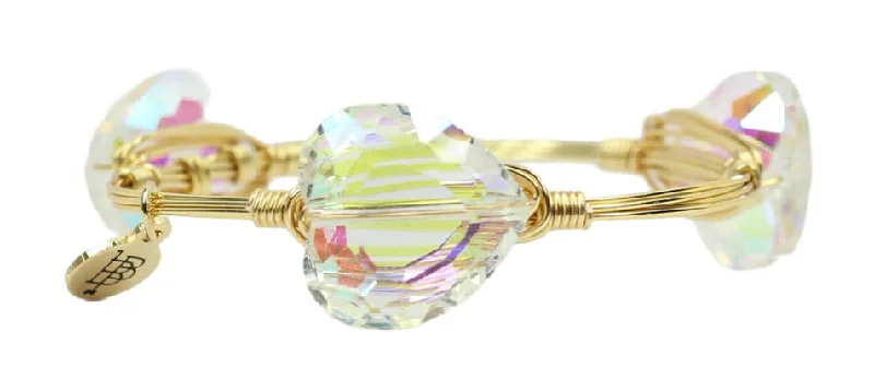 Women’s enamel bracelet-The Aurora Heart Bangle Bracelet