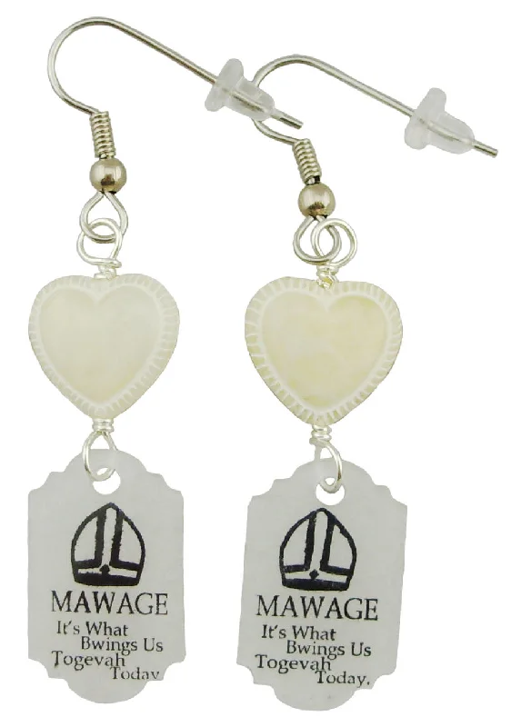 Women’s dangly earrings-Mawage:  Princess Bride Inspired Earrings