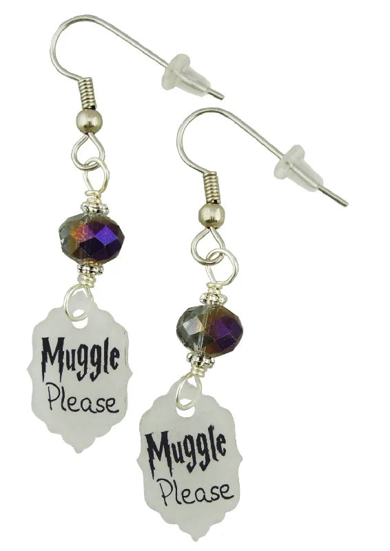 Women’s flower earrings-Muggle Please, Earrings