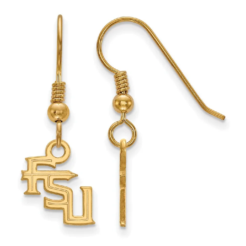 Women’s multi-colored earrings-14k Gold Plated Silver Florida State University Dangle Earrings