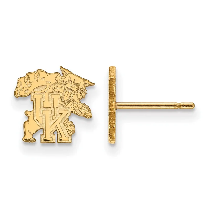 Women’s square earrings-10k Yellow Gold University of Kentucky XS (Tiny) Post Earrings