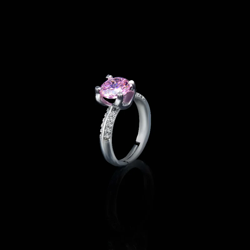 Women’s chunky statement ring-Nipura Pincess Solitaire Periwinkle Ring