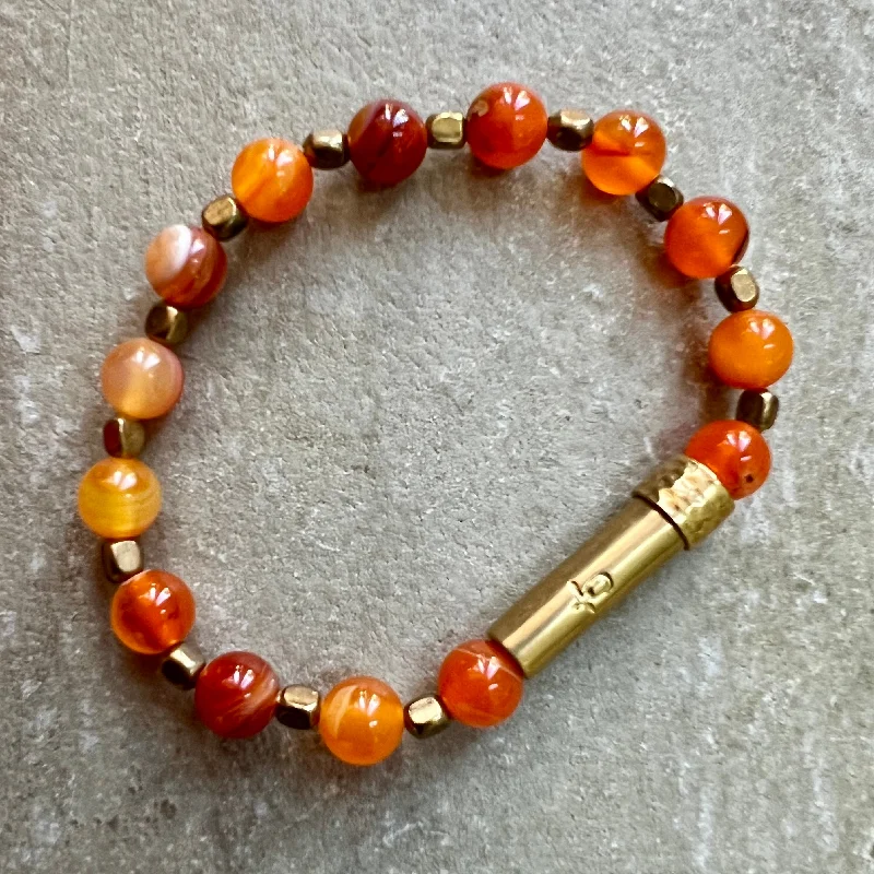 Women’s modern bangle-Pumpkin Pie Wish Bracelet