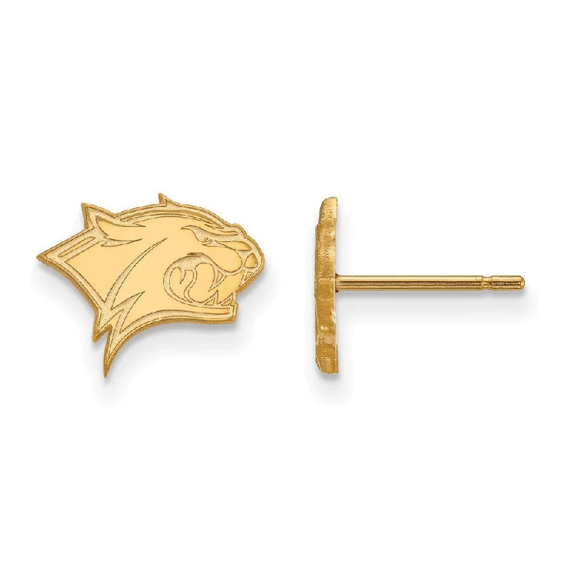 Women’s initial earrings-14k Gold Plated Silver Univ. of New Hampshire XS (Tiny) Post Earrings