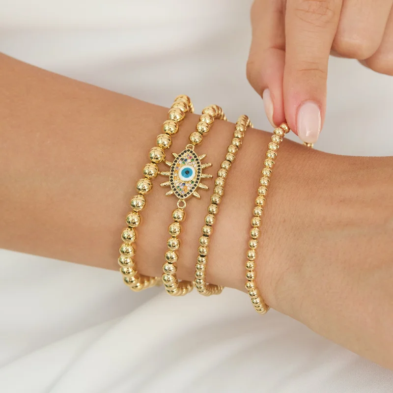 Women’s monogram bracelet-Evil Eye Bracelet Set