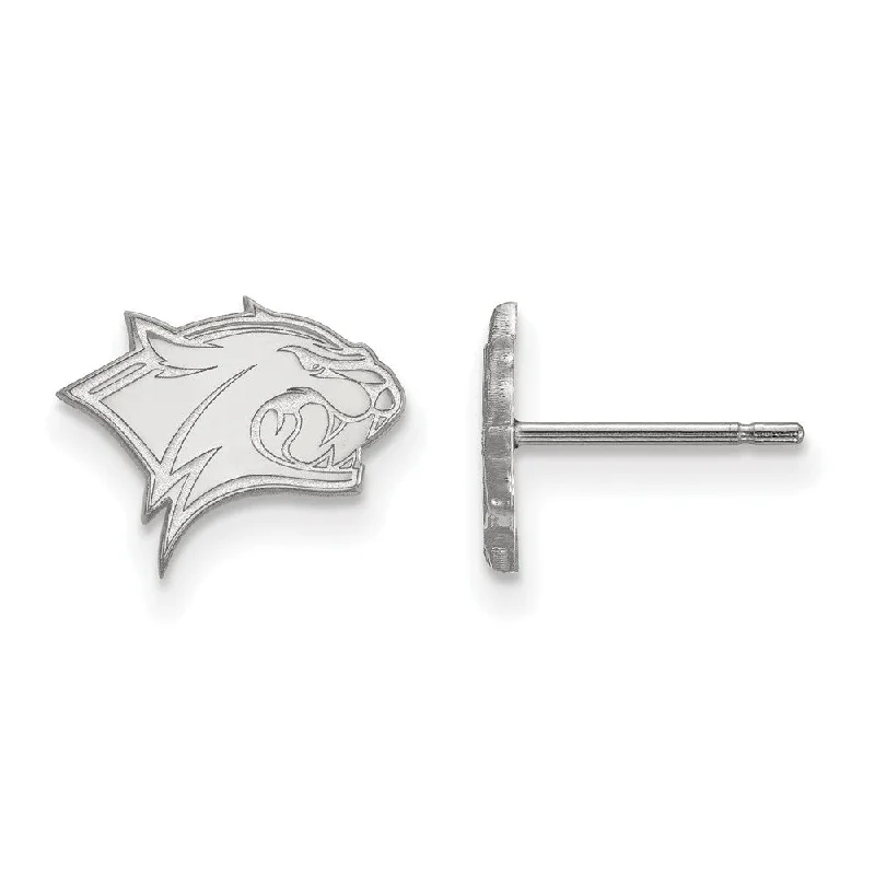 Women’s moon earrings-14k White Gold Univ. of New Hampshire XS (Tiny) Post Earrings