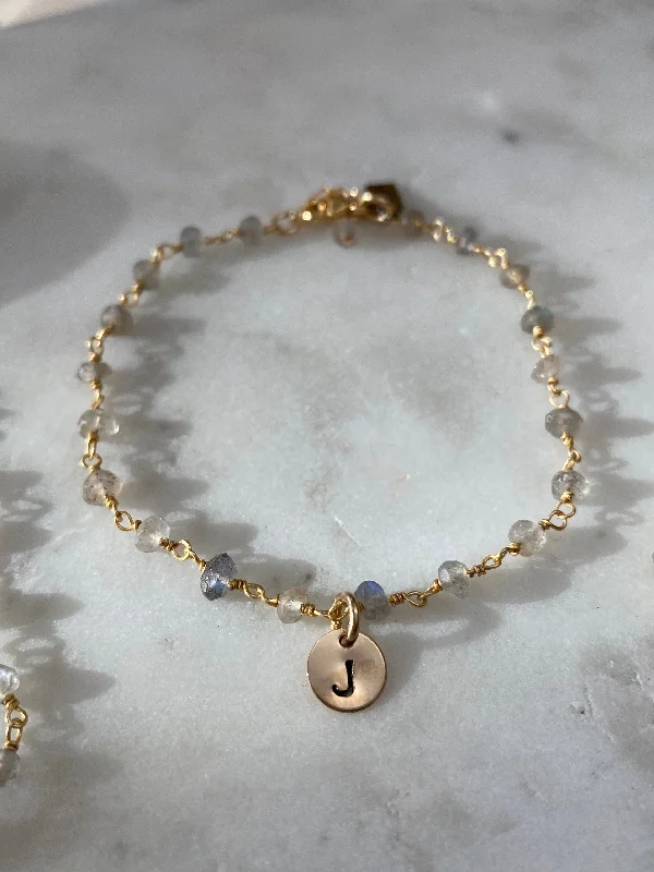 Women’s gold-plated bracelet-I Am Pure Beauty - Initial Bracelet