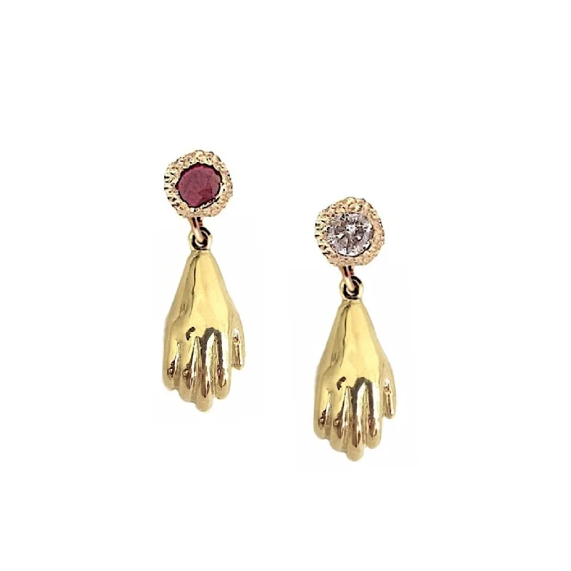 Women’s affordable earrings-Giving Hand Fragment Drop Earrings