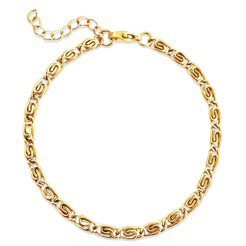 Women’s enamel bracelet-Ornella Snail Chain Bracelet