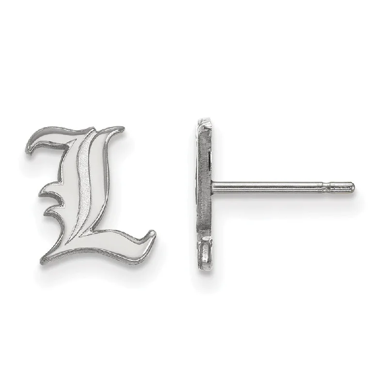 Women’s casual earrings-Sterling Silver University of Louisville XS (Tiny) 'L' Post Earrings