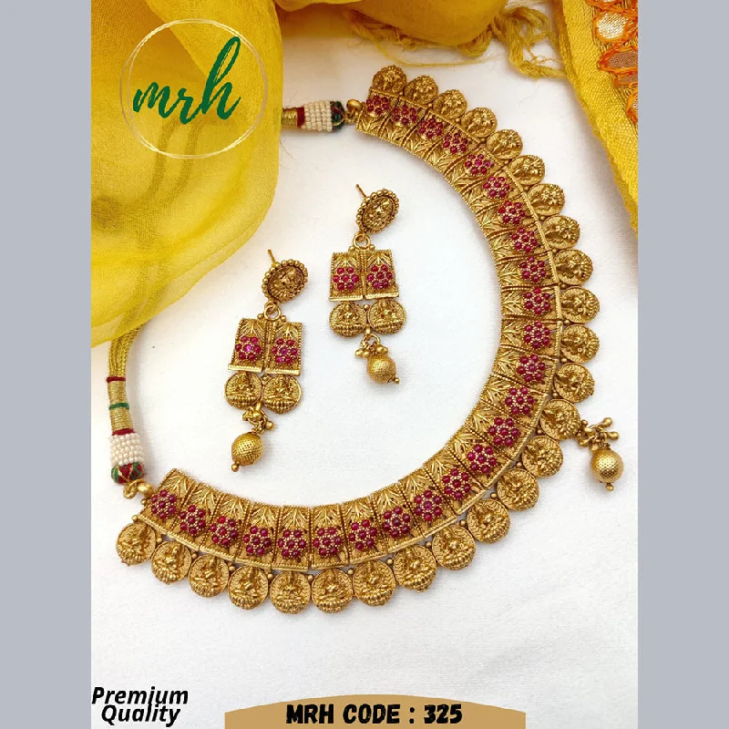 Women’s fashion necklace-Jewel Addiction Gold Plated Temple Necklace Set