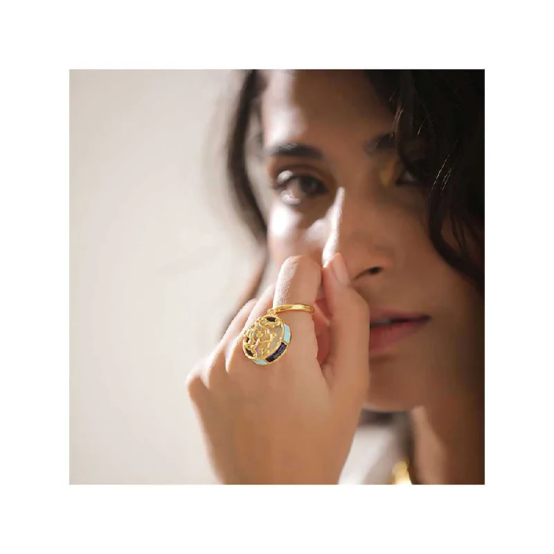 Women’s diamond halo ring-Tanvi Garg Modine Mop Ring