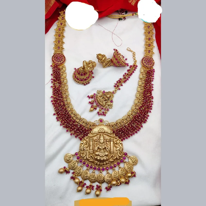 Women’s star necklace-Jewel Addiction Gold Plated Long Temple Necklace Set