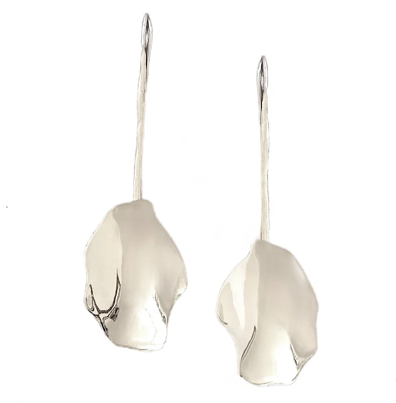 Women’s drop earrings-Petal Drop Earrings