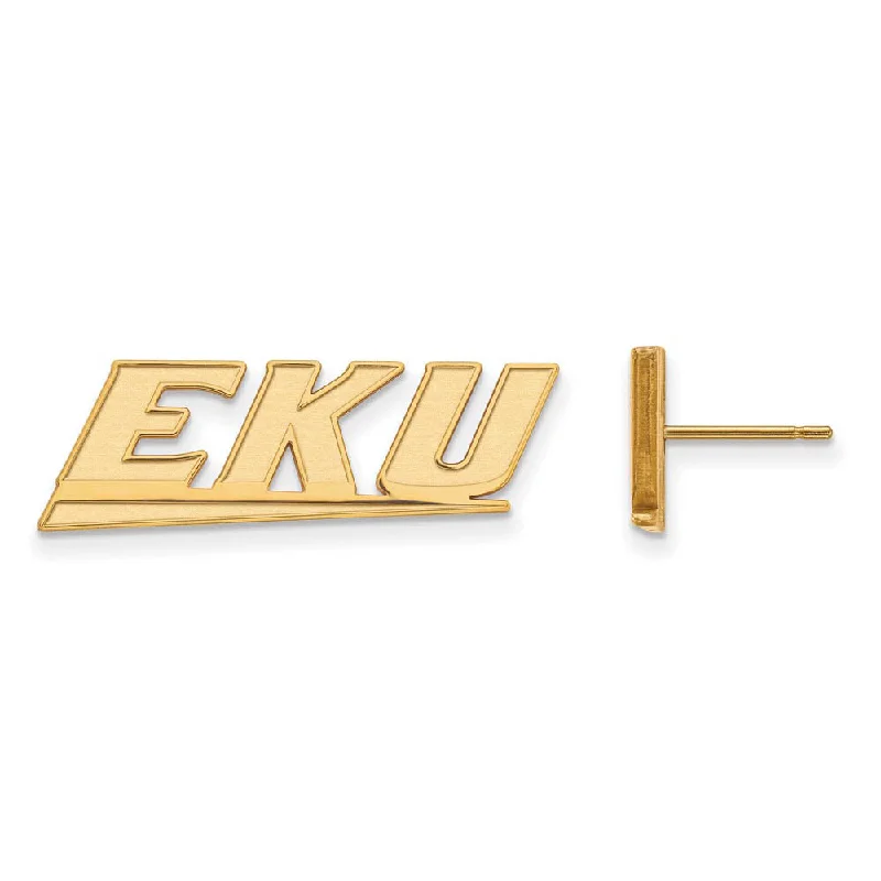 Women’s stud drop earrings-14k Yellow Gold Eastern Kentucky University Small Post Earrings