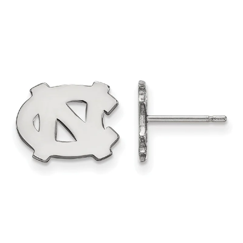 Women’s oversized earrings-14k White Gold U of North Carolina XS (Tiny) Post Earrings