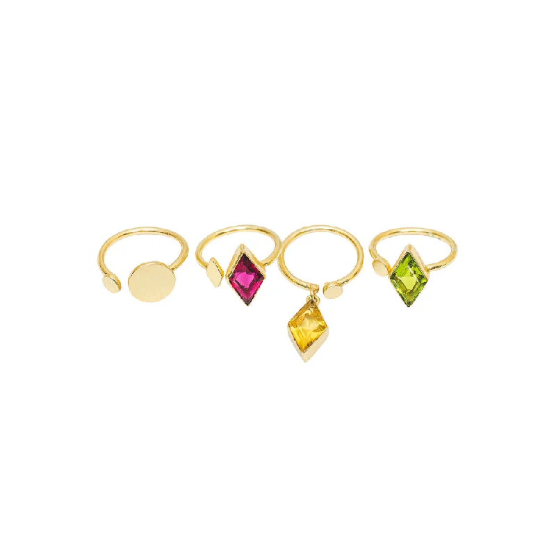 Women’s diamond anniversary ring-VARNIKA ARORA Esna Multi-Color Ring