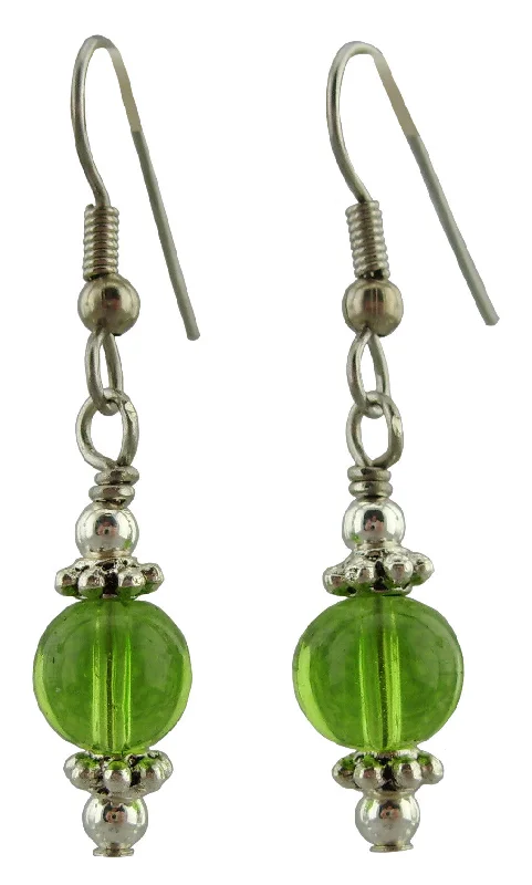 Women’s stud earrings-Spring Green Drop Earrings