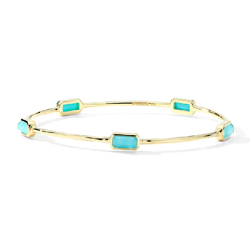 Women’s gemstone bangle-18K Gold Gelato Bangle Bracelet with Multi Stone