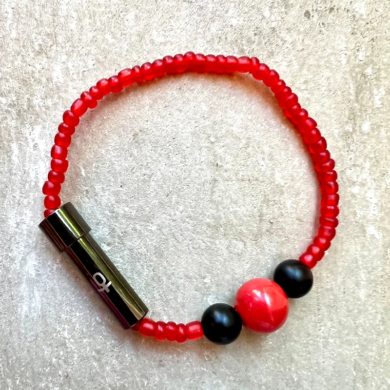 Women’s vintage bracelet-Red Hot Lollipop Wish Bracelet